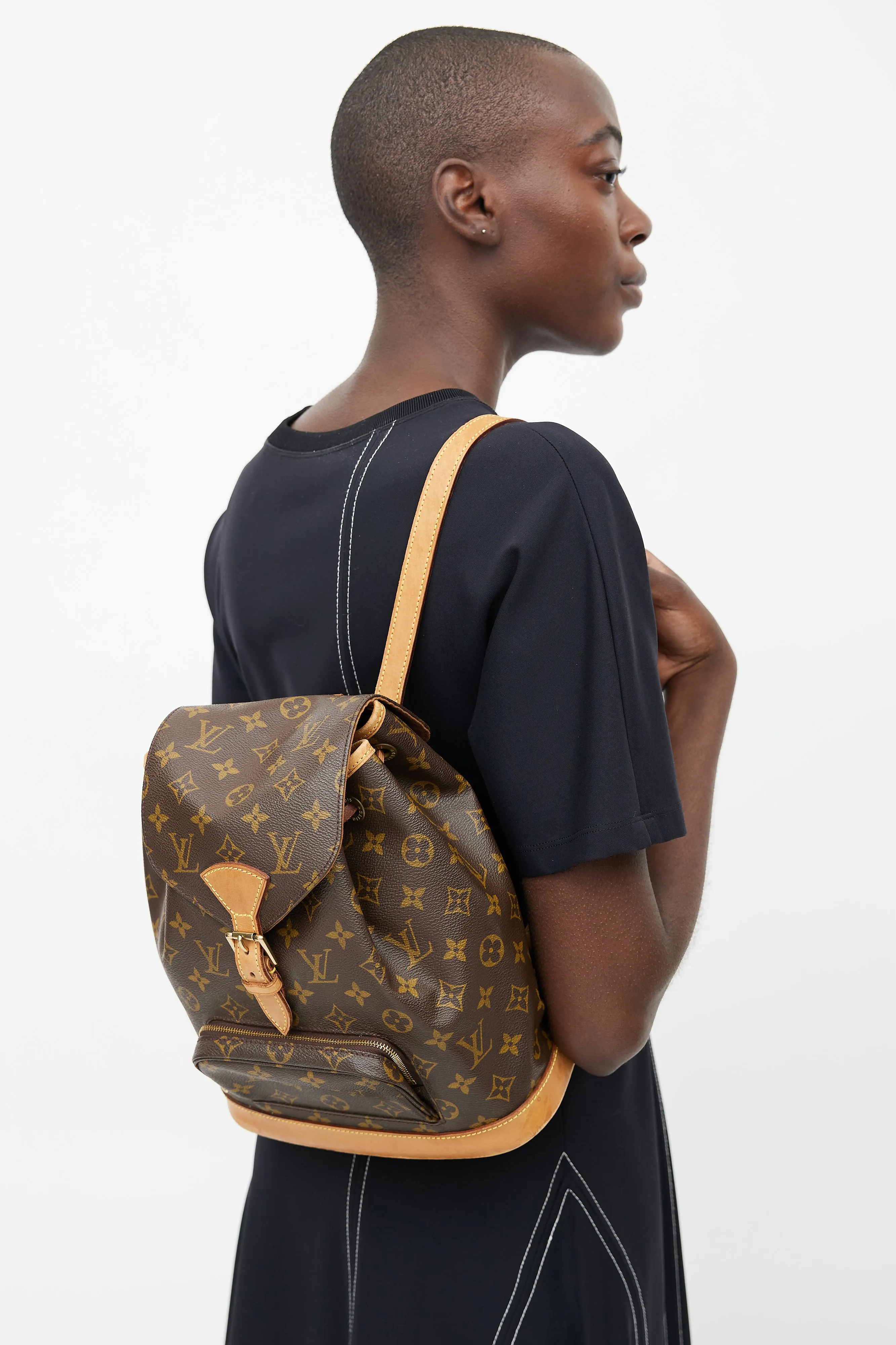 1998 Brown Monogram Canvas Montsouris Backpack