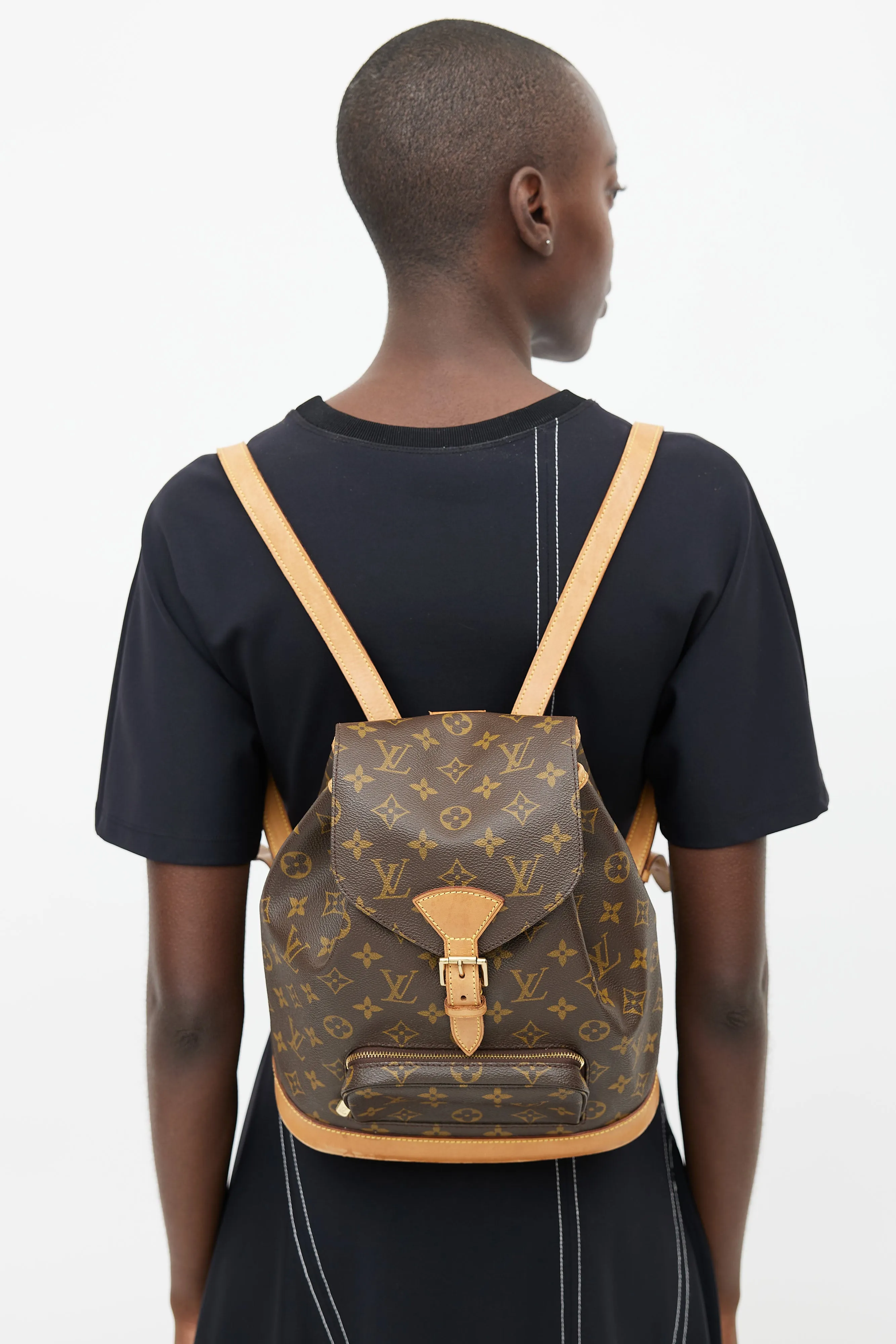 1998 Brown Monogram Canvas Montsouris Backpack