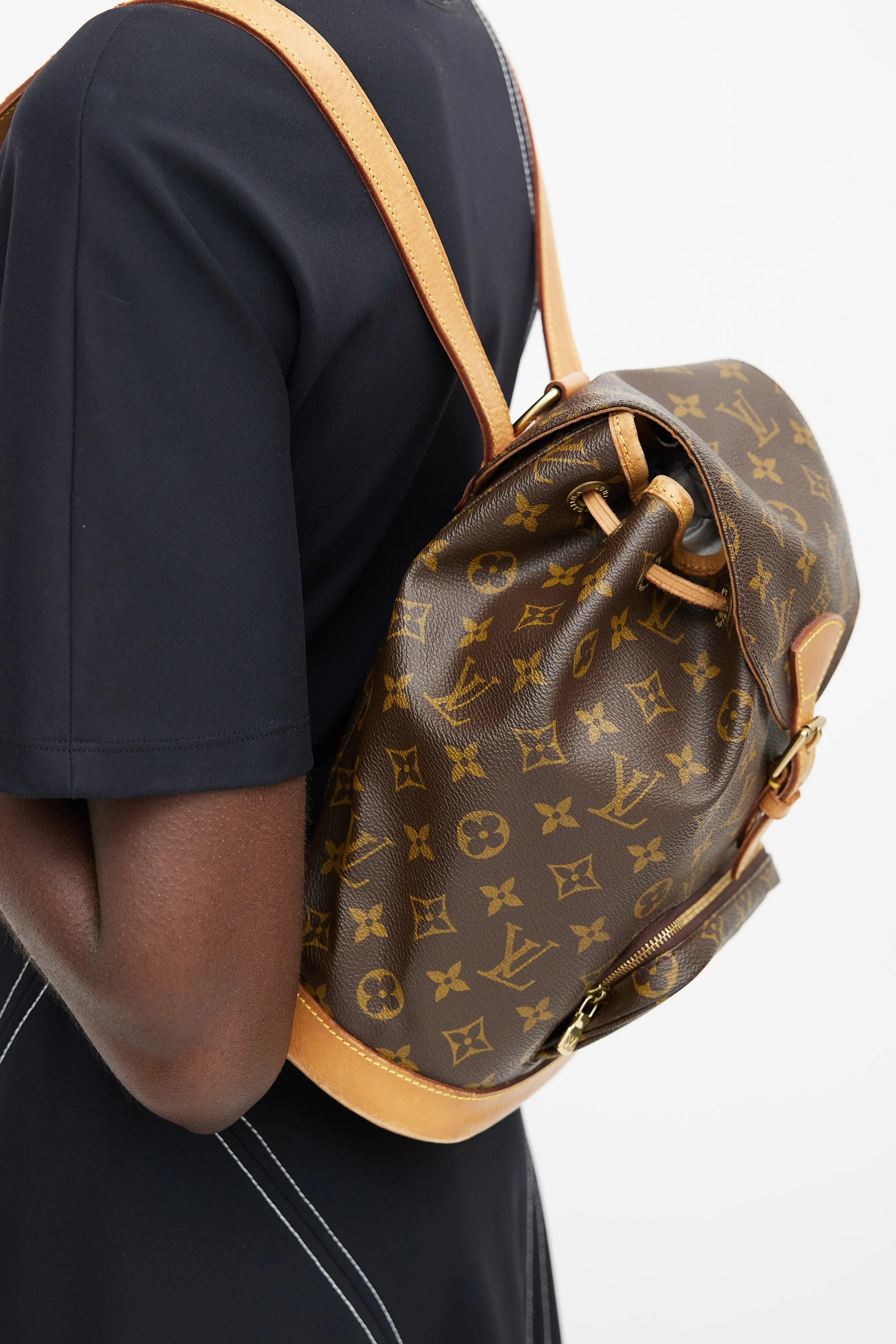 1998 Brown Monogram Canvas Montsouris Backpack