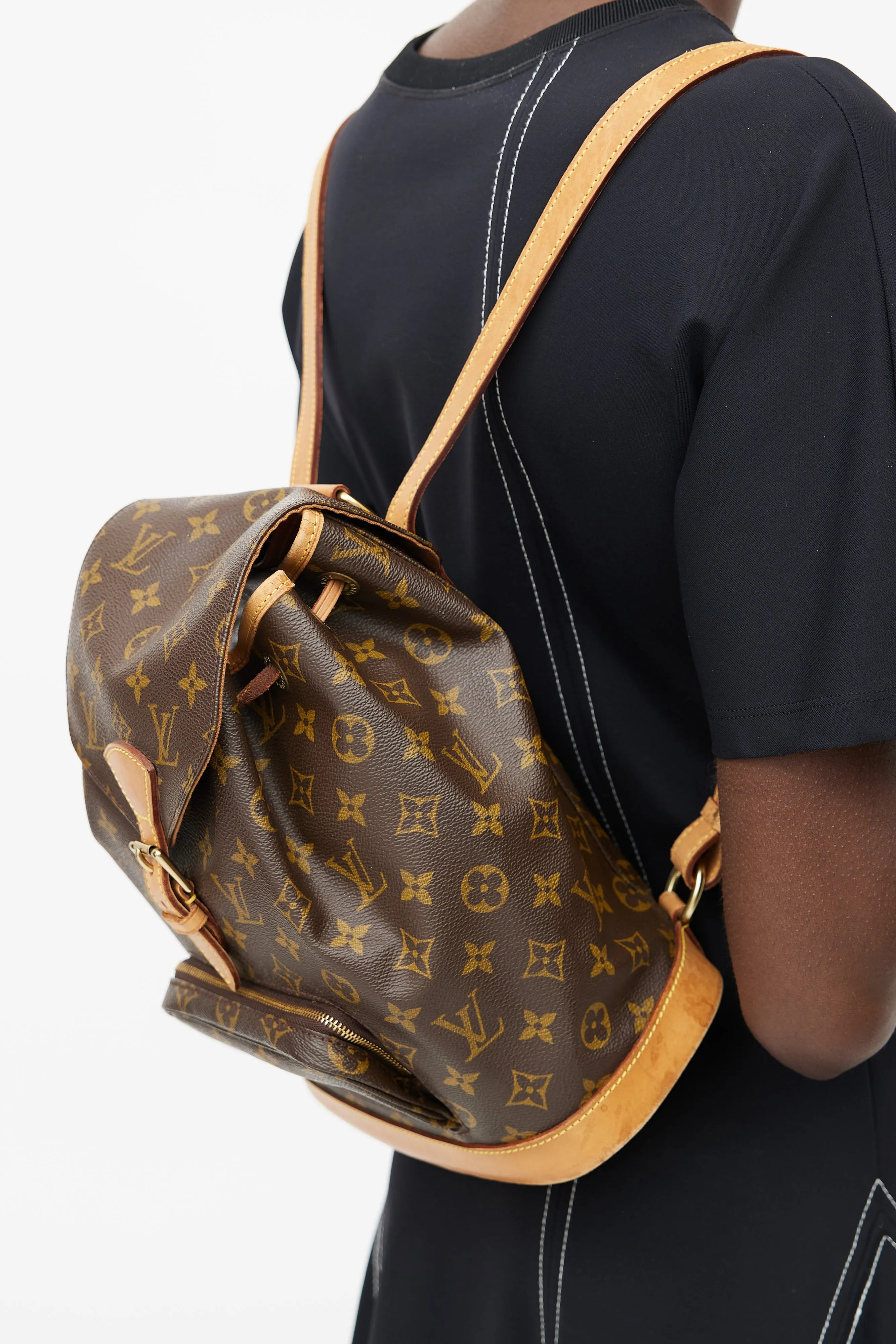 1998 Brown Monogram Canvas Montsouris Backpack