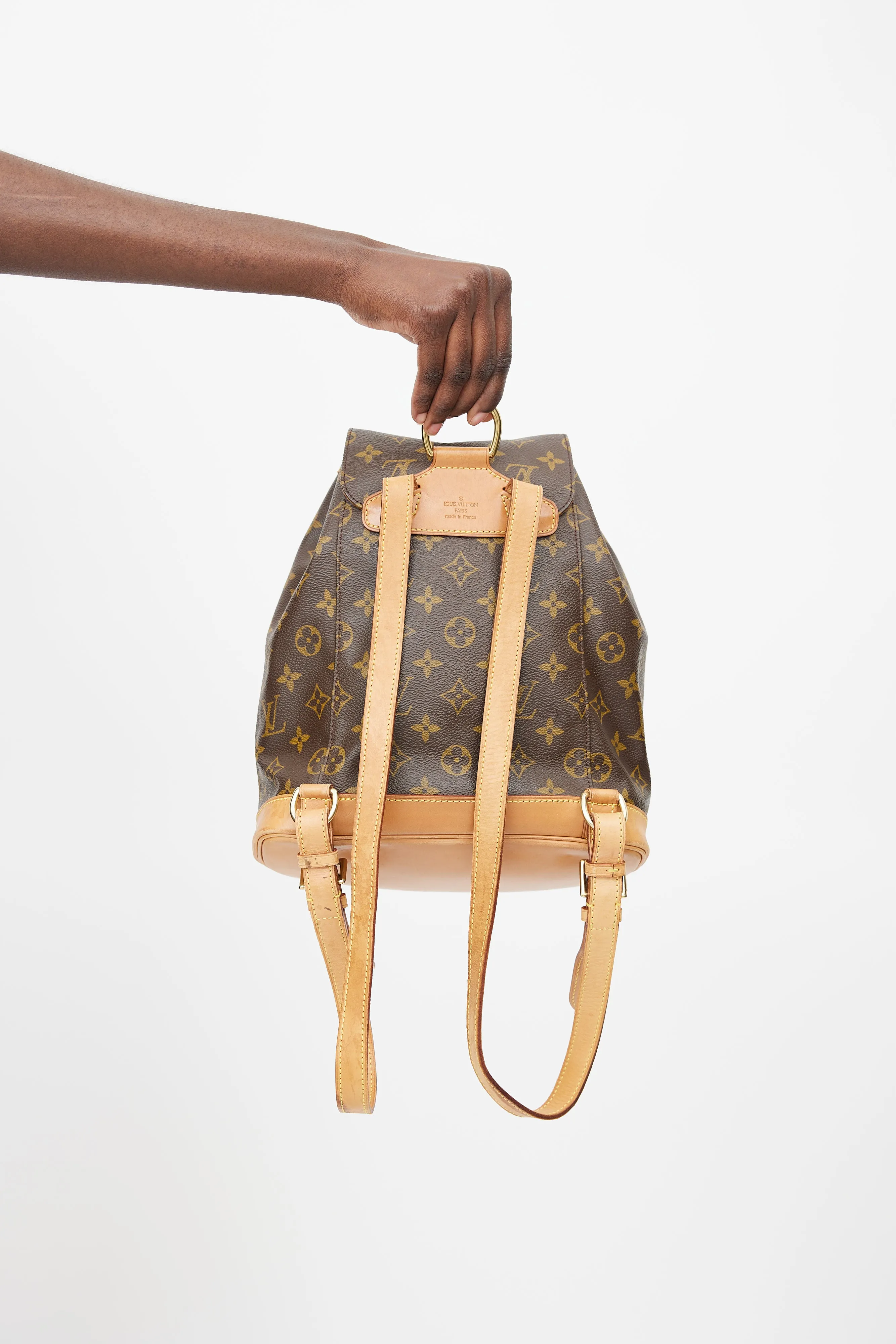 1998 Brown Monogram Canvas Montsouris Backpack