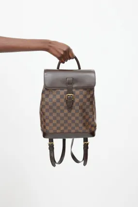 2000 Brown Damier Ebene Soho Backpack