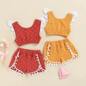 Arabella Polka Dot Vest & Shorts