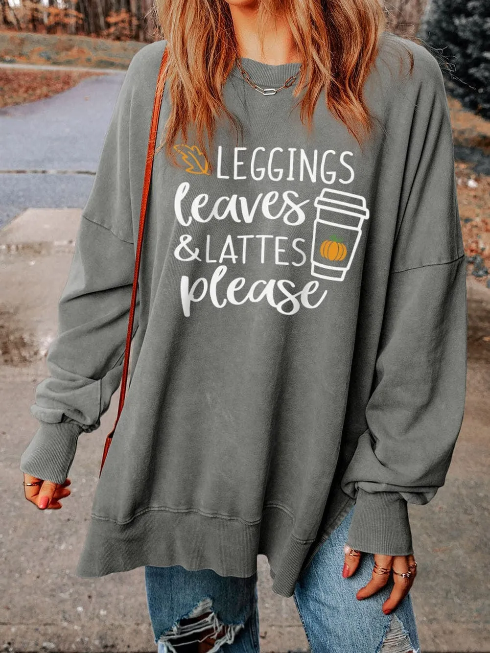 Autumnal Text Graphic Sweatshirt