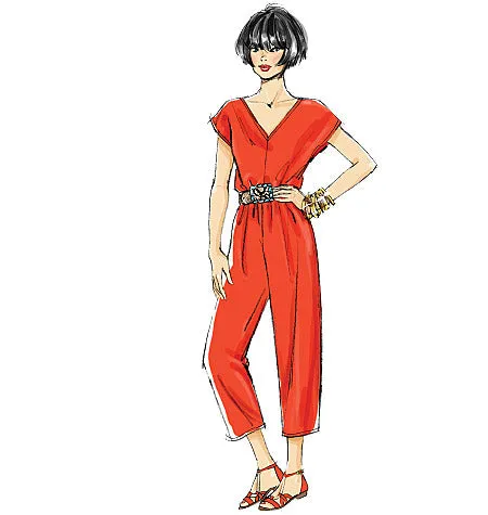 B5652 Misses' Top, Dress, Caftan, Jumpsuit and Pants
