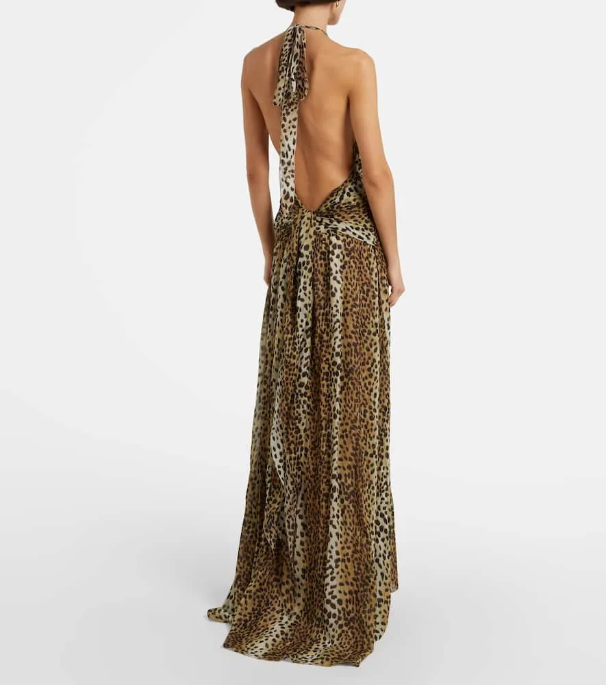 Blumarine Georg leopard-print maxi dress