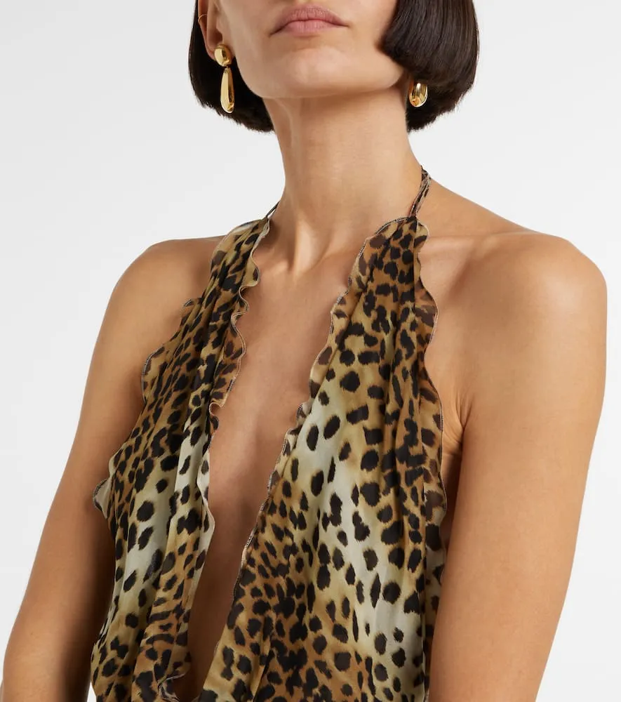 Blumarine Georg leopard-print maxi dress