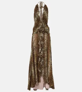 Blumarine Georg leopard-print maxi dress
