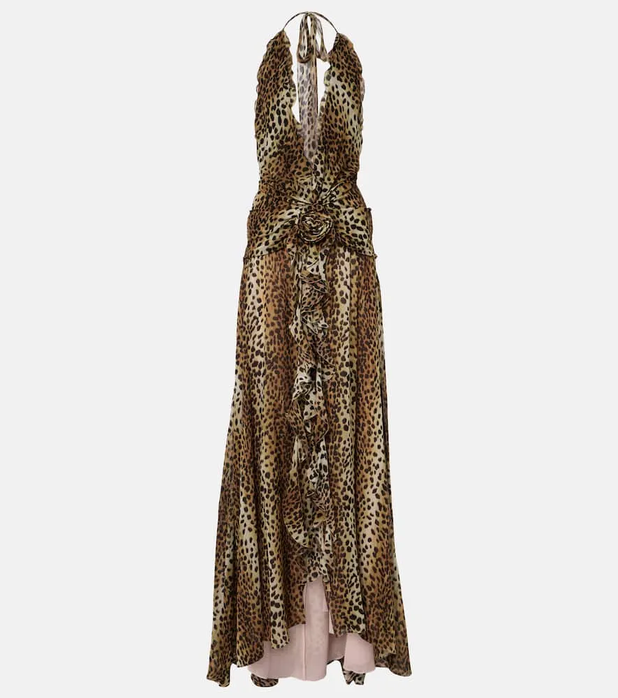 Blumarine Georg leopard-print maxi dress