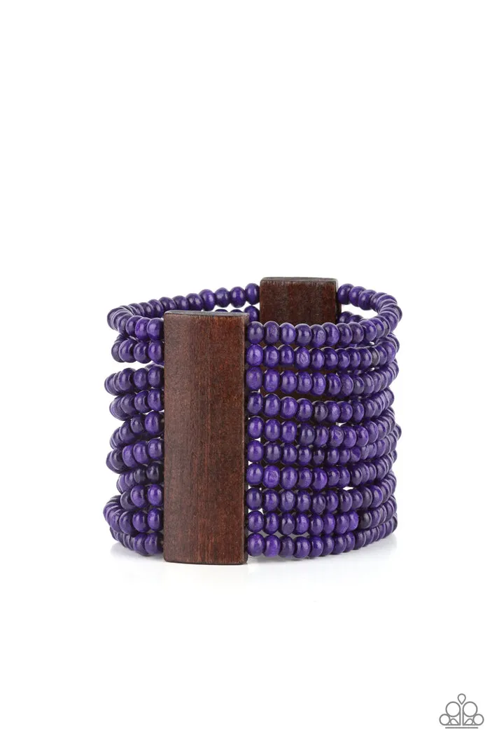 Bracelets Waikiki Wonderland - Purple Wood B2163