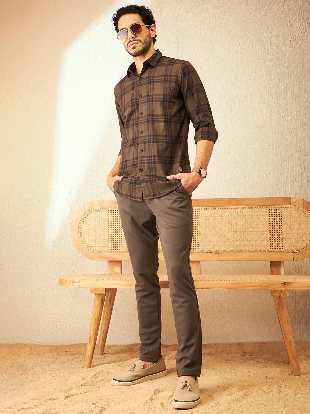 Charcoal: Smart Easy Wash Trousers