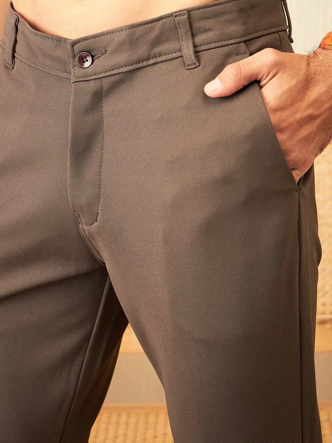 Charcoal: Smart Easy Wash Trousers