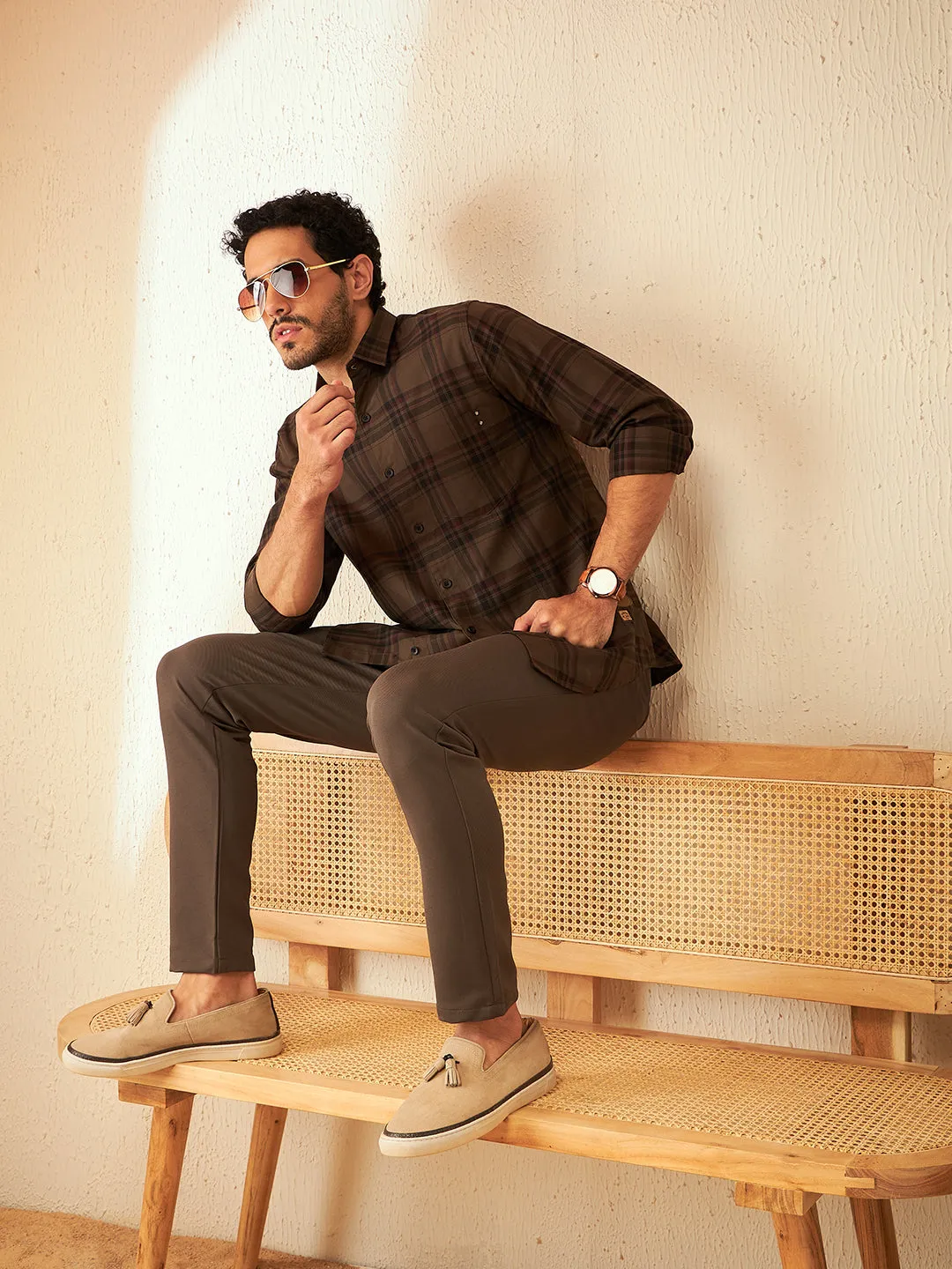 Charcoal: Smart Easy Wash Trousers