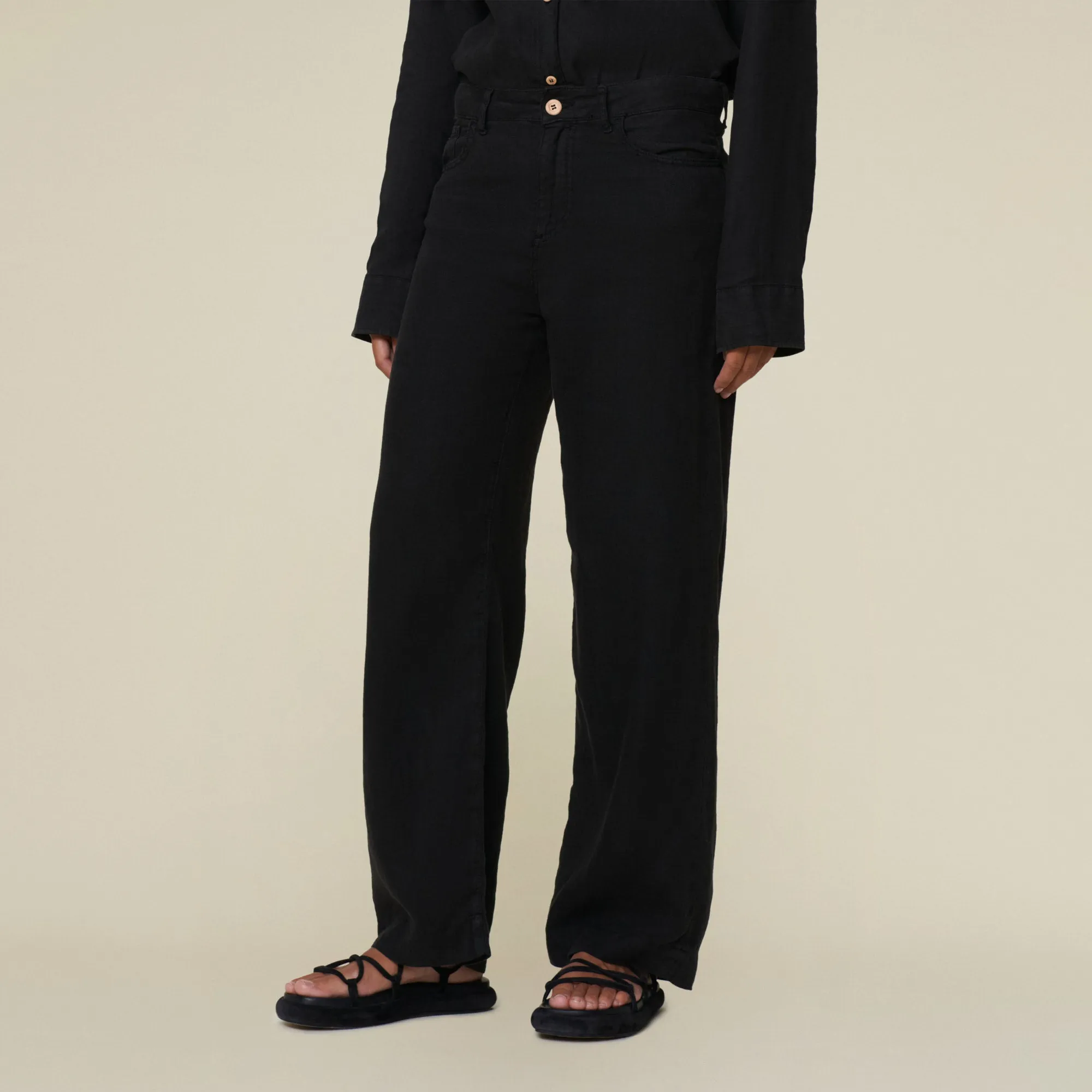 Culotte - Black Linen