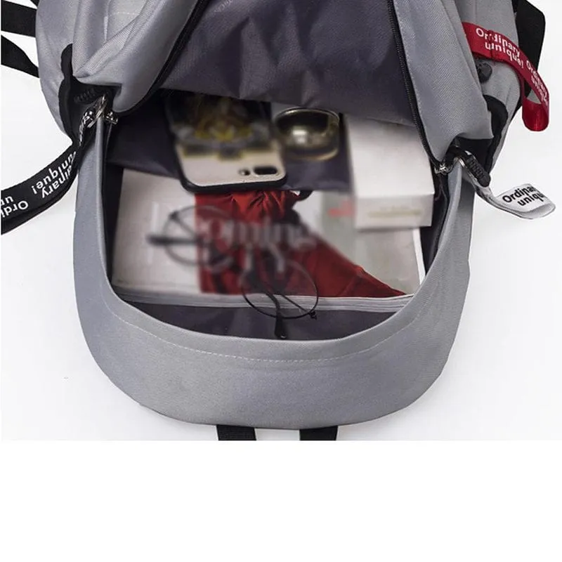 Cute Cartoon Cat Canvas Backpack