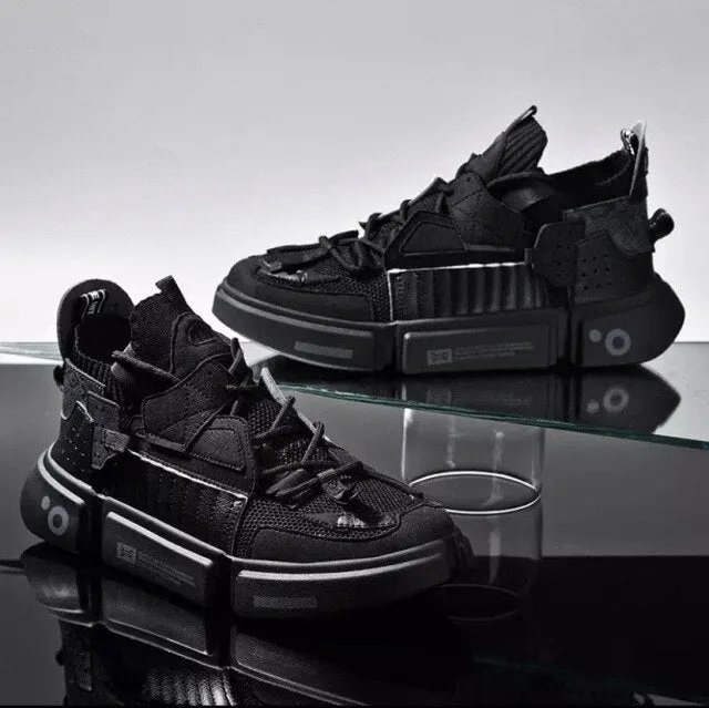 flowersverse Men Sport Shoes Thick Bottom Sneakers Men Casual Shoes Lightweight Platform Shoes Soft Breathable Brand Running Shoes