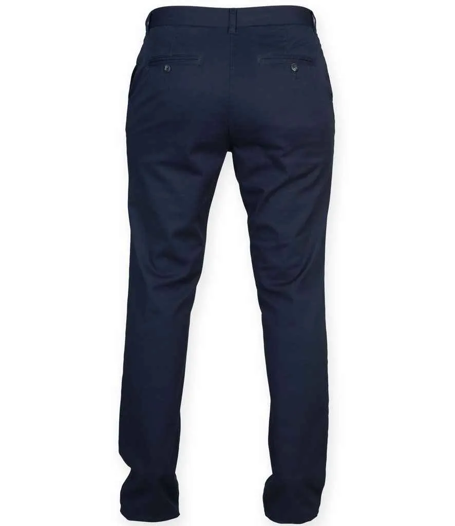 Front Row Ladies Stretch Chino Trousers | Navy