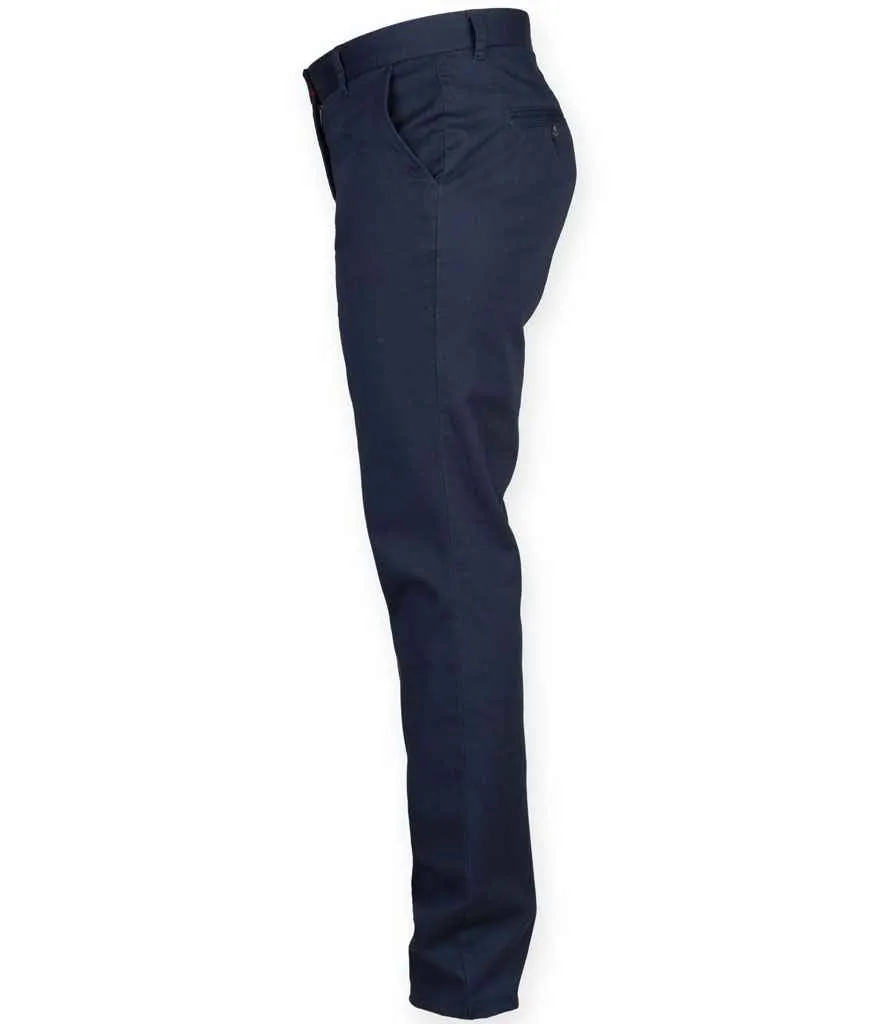 Front Row Ladies Stretch Chino Trousers | Navy