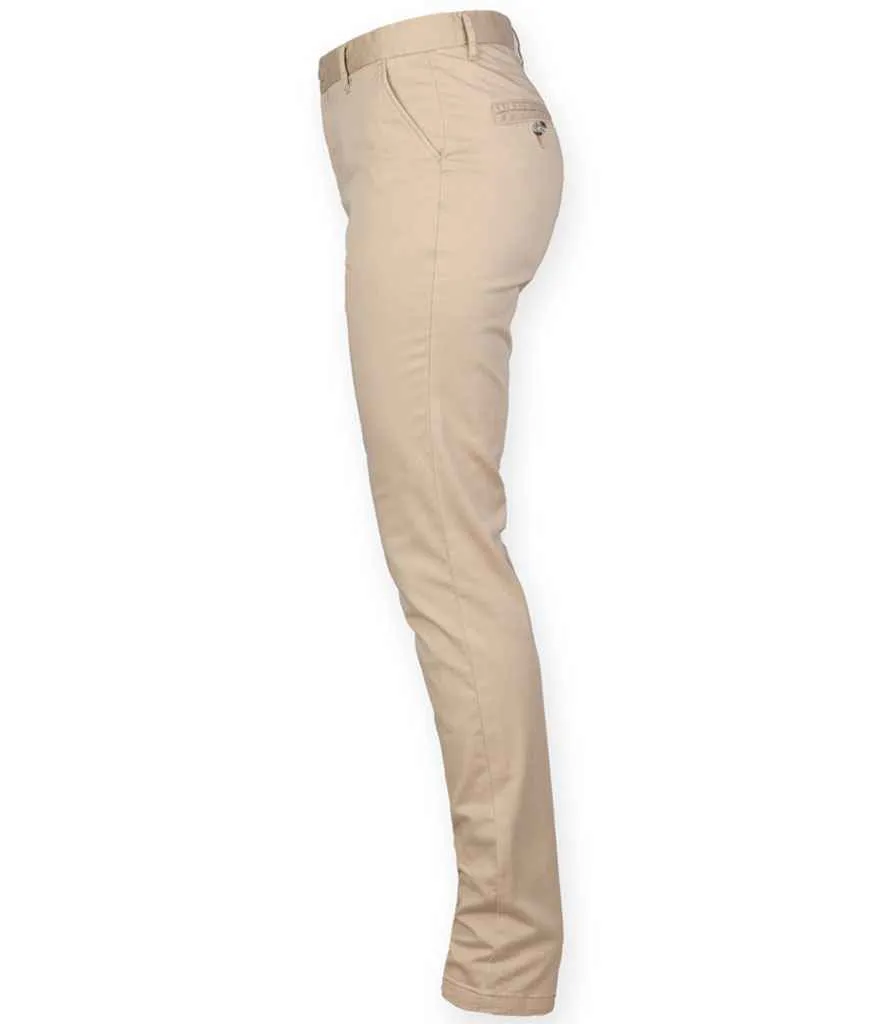 Front Row Ladies Stretch Chino Trousers | Stone