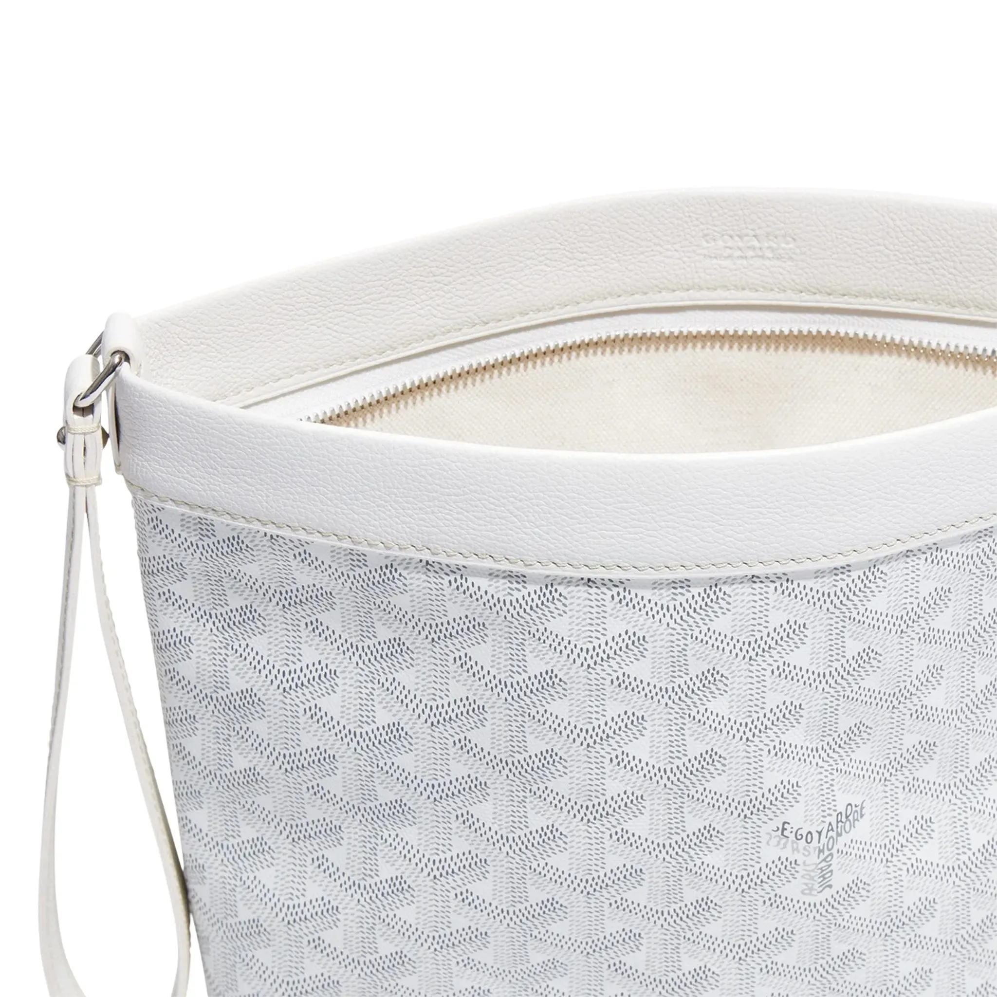 Goyard Conti White Pouch