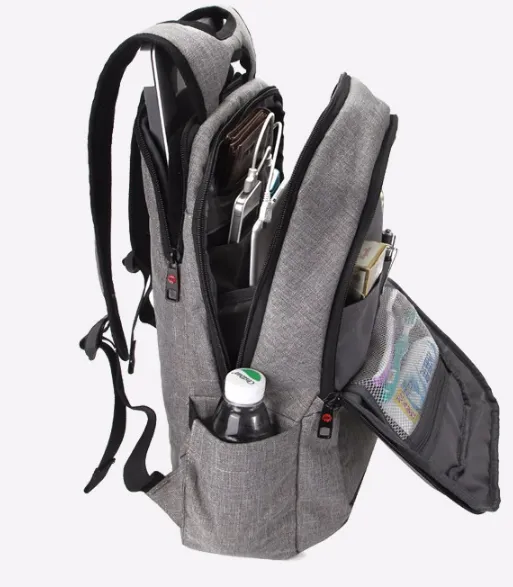 High Quality Solid Color Canvas Men's Backpack