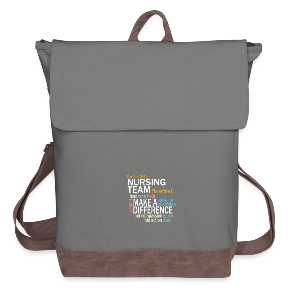 I'm On The Nursing Team - Canvas Backpack