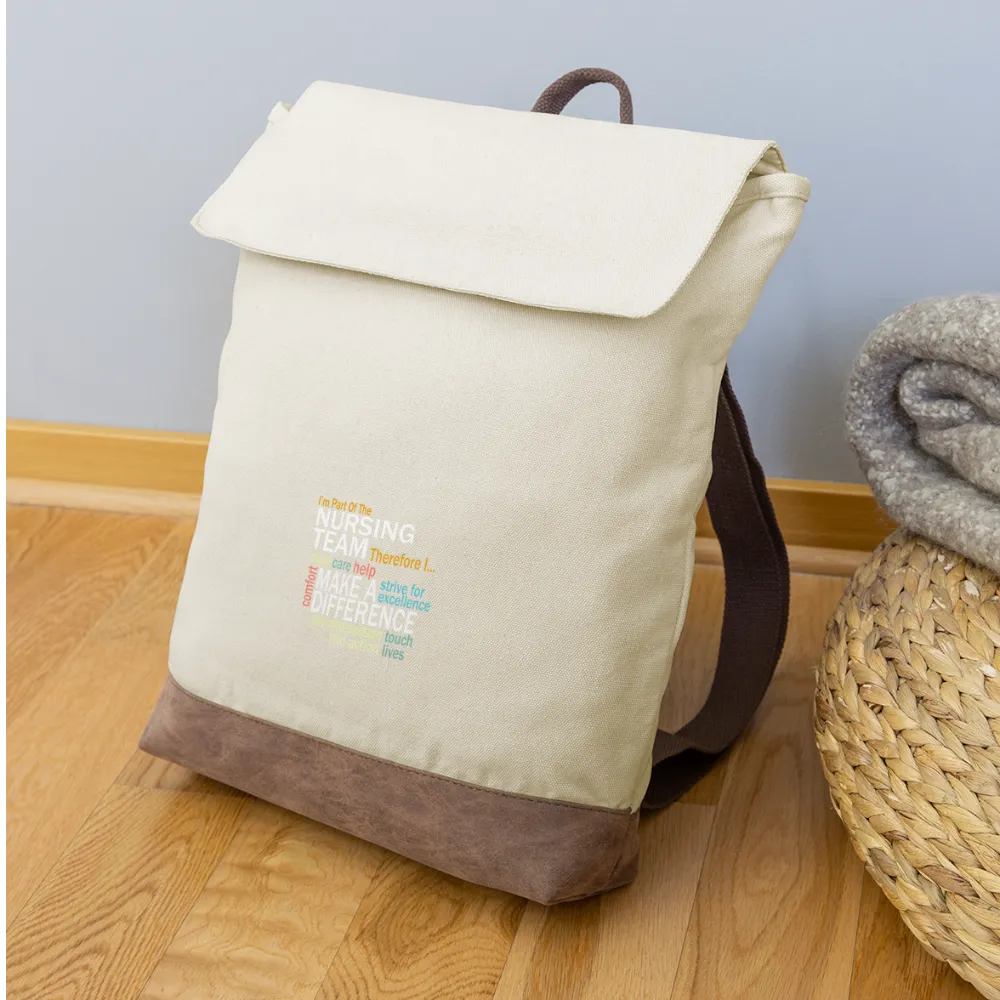 I'm On The Nursing Team - Canvas Backpack