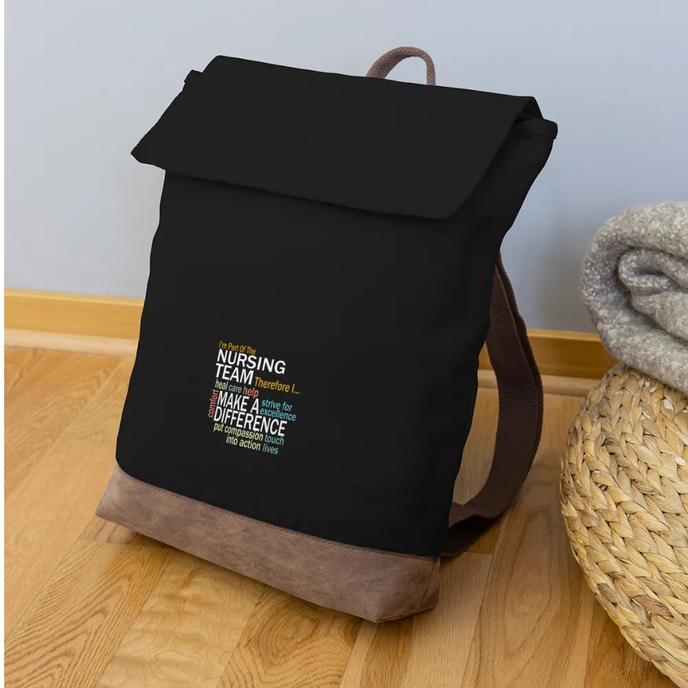 I'm On The Nursing Team - Canvas Backpack
