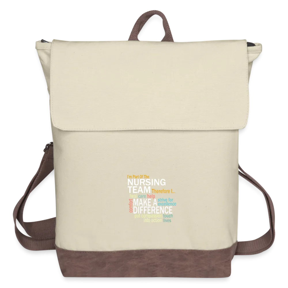 I'm On The Nursing Team - Canvas Backpack