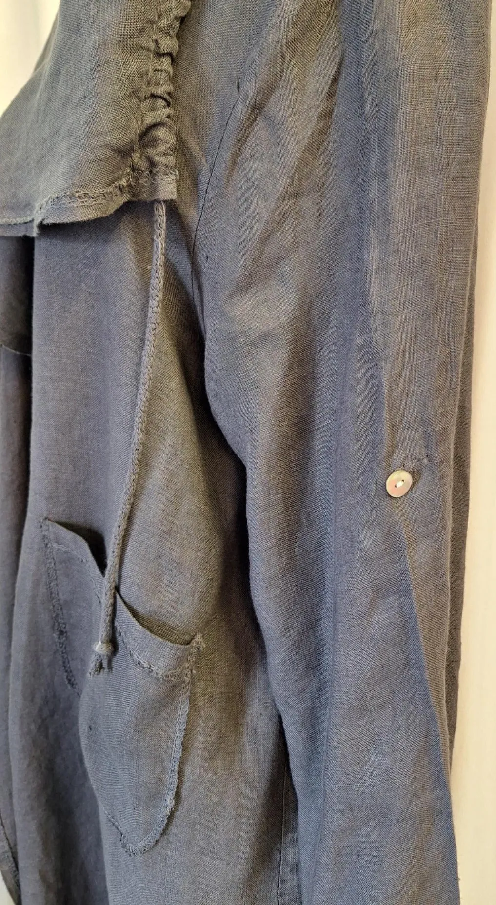 Italian Linen Jacket - Charcoal