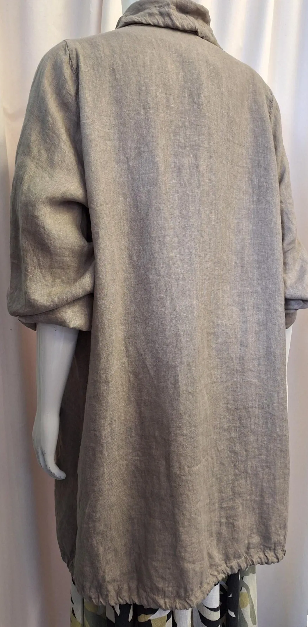 Italian Linen Jacket - Taupe