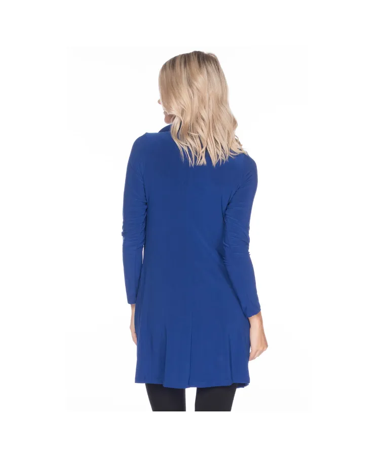 Long Sleeve Zipper Trim Tunic Top