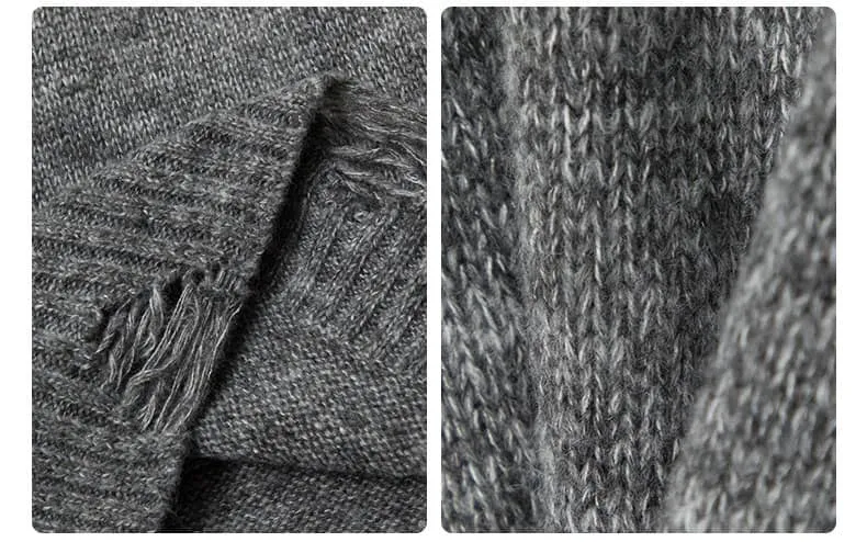 Loose-fitting sweater with one-shoulder design