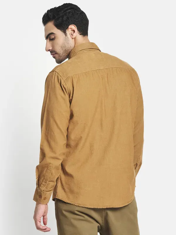 Men Khaki Casual Shirt