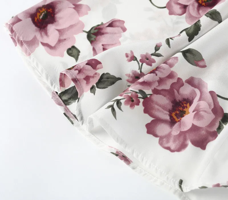Off-the-Shoulder Floral A-Line Dress