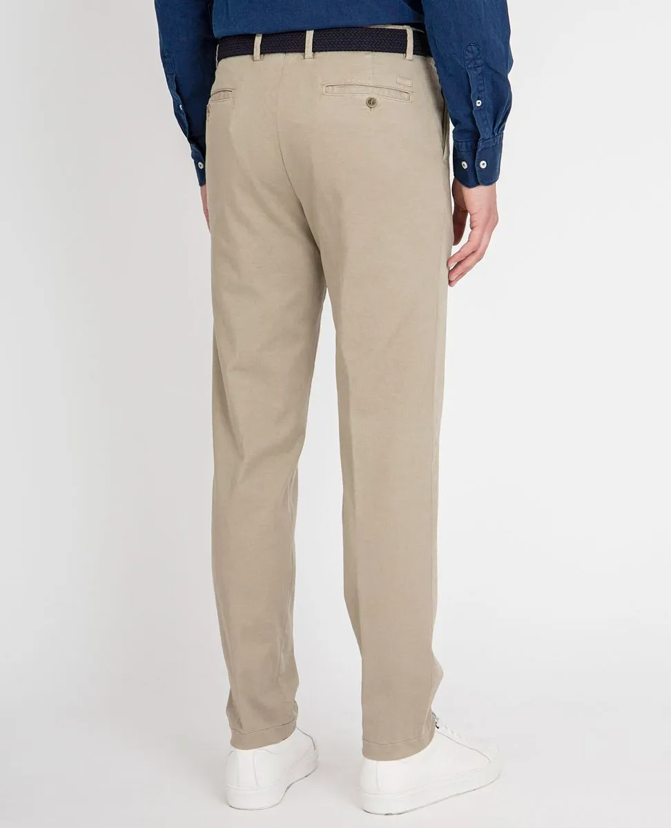 Paul & Shark Stretch Organic Cotton Soft Touch Trousers | Beige