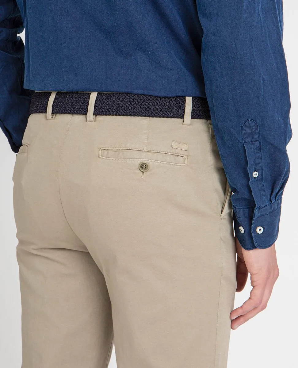 Paul & Shark Stretch Organic Cotton Soft Touch Trousers | Beige