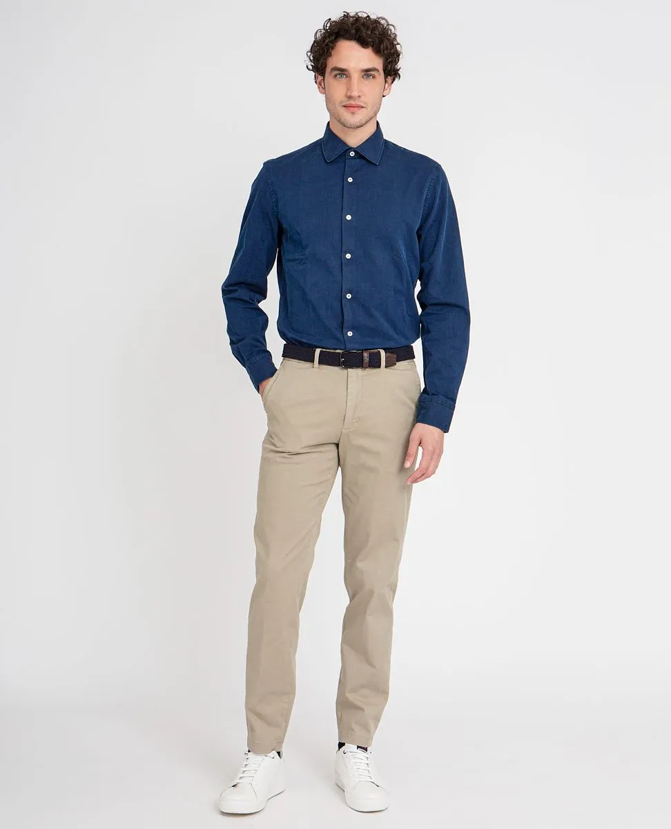 Paul & Shark Stretch Organic Cotton Soft Touch Trousers | Beige