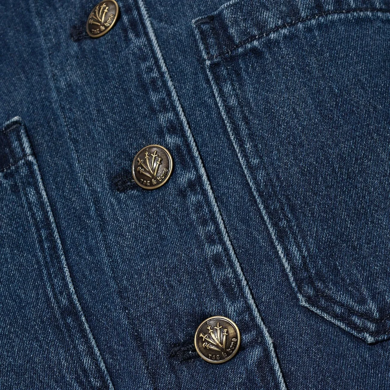 Rag & Bone Drop-Shoulder Button-Up Denim Jacket