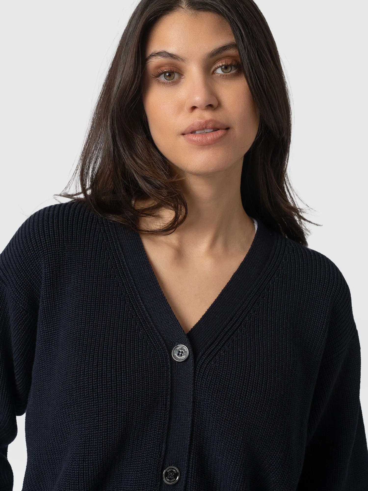 Soho Crop Cardigan - Navy