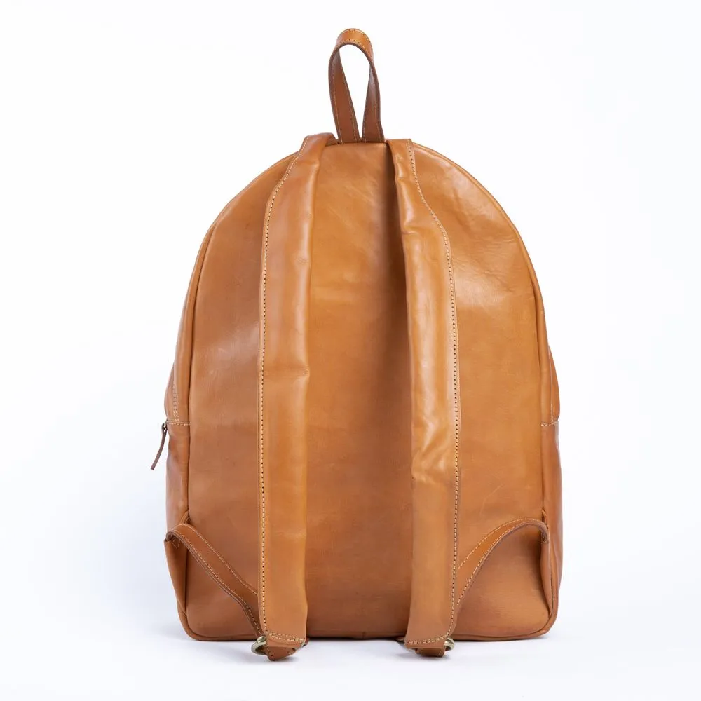 Sol | Unisex Tan Leather Backpack
