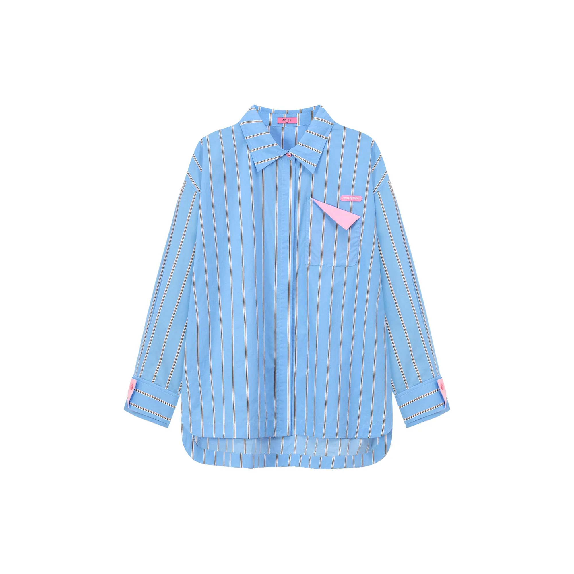 Striped Loose Fit Long Sleeve Shirt