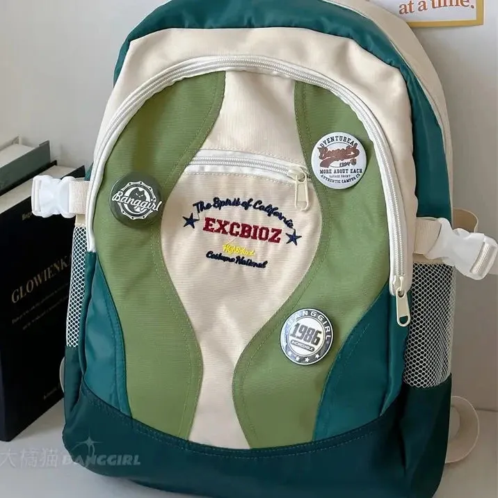 Uakiss Cute Large Capacity Student Schoolbag College Style Kawaii Bag Soft Student Stationery School Supplies Back To School Backpack