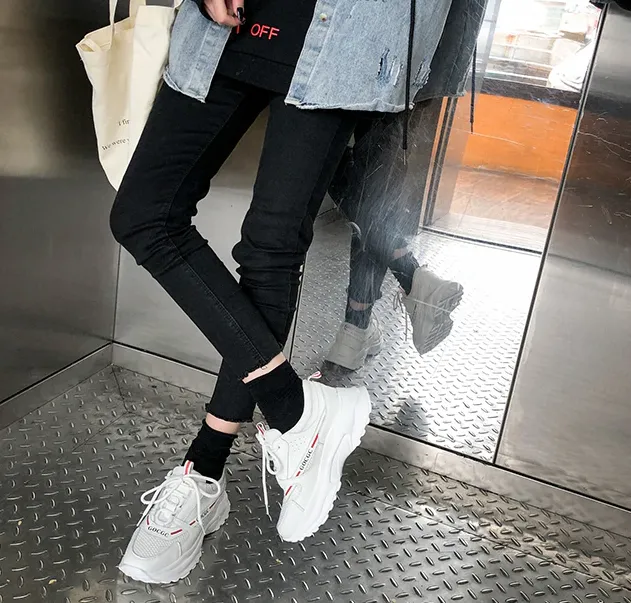 Women's Spring Casual Mesh Breathable Chunky Sneakers